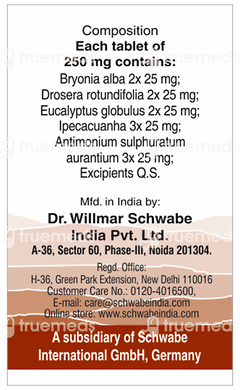 Dr Willmar Schwabe Alpha Cc Tablet 20gm