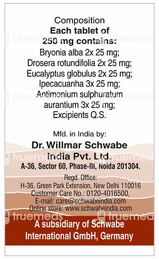 Dr Willmar Alpha Cc Tablet 20gm