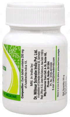 Dr Willmar Schwabe India Azadirachta Indica 1x Mt Tablet 20 GM
