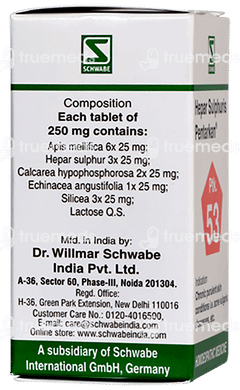 Dr Willmar Schwabe Hepar Sulphuris Pentarkan Ptk 53 Tablet 20gm
