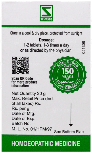 Dr Willmar Schwabe Hepar Sulphuris Pentarkan Ptk 53 Tablet 20gm