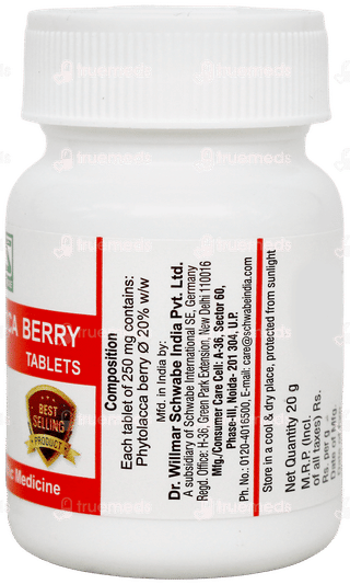Dr Willmar Schwabe Phytolacca Berry Tablet 20Gm