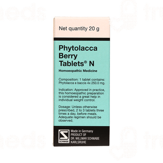 Dr Willmar Schwabe Phytolacca Berry Tablet 20gm