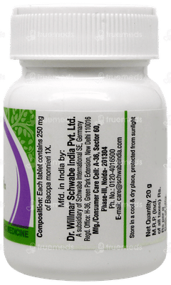 Dr Willmar Schwabe Bacopa Monnieri 1x Mt Tablet 20gm