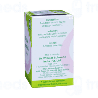 Dr Willmar Schwabe Bacopa Monnieri 1x Mt Tablet 20gm