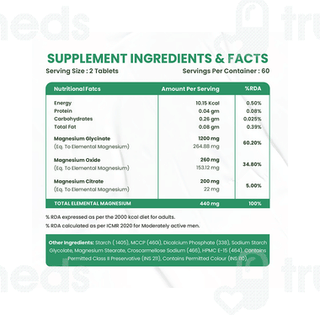 Himalayan Organics Magnesium Citrate And Glycinate Tablet 120