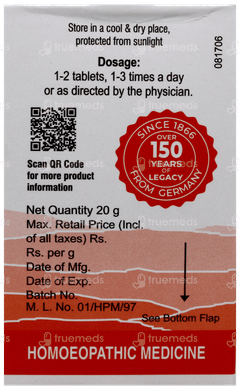 Dr Willmar Schwabe Alpha Sh Tablet 20gm