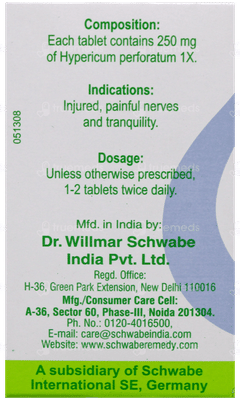 Dr Willmar Schwabe Hypericum Perforatum 1X Mt Tablet 20Gm