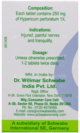 Dr Willmar Schwabe Hypericum Perforatum 1X Mt Tablet 20Gm