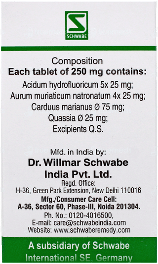 Dr Willmar Schwabe Carduus Marianus Pentarkan Ptk 23 Tablet 20gm