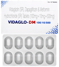 Vidaglo Dm 100/10/500 Tablet 10