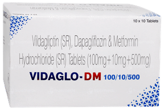 Vidaglo Dm 100/10/500 Tablet 10