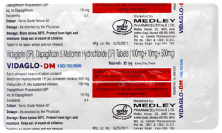 Vidaglo Dm 100/10/500 Tablet 10