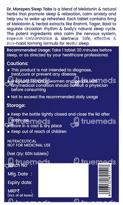 Dr Morepen Sleep Melatonin 3 MG Tablet 60