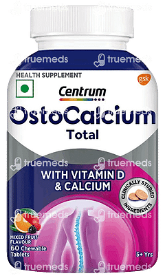 Centrum Ostocalcium Total Mixed Fruit Flavour Chewable Tablet 60