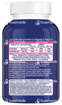 Centrum Ostocalcium Total Mixed Fruit Flavour Chewable Tablet 60