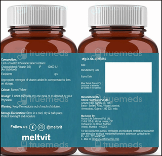 Meltvit Vitamin D3 Orange Flavour Chewable Tablet 60