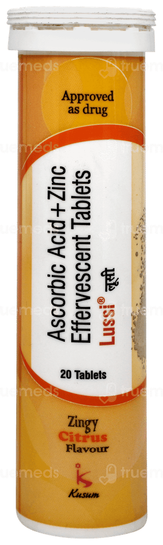Lussi Effervescent Zingy Citrus Flavour Tablet 20