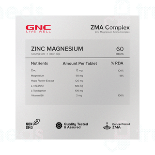 Gnc Pro Performance Zinc Magnesium Tablet 60