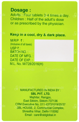 Sbl Kali Sulphuricum 6x Biochemic Tablet 25gm