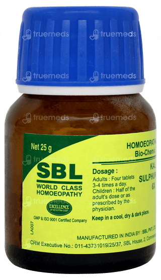 Sbl Kali Sulphuricum 6x Biochemic Tablet 25gm