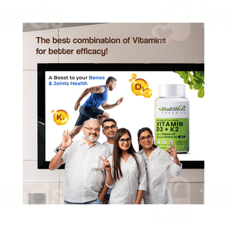 Health Veda Organics Vitamin D3 And K2 Tablet 60