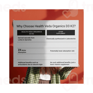 Health Veda Organics Vitamin D3 And K2 Tablet 60