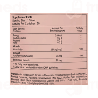 Sheneed Folic Acid & Iron Tablet 60