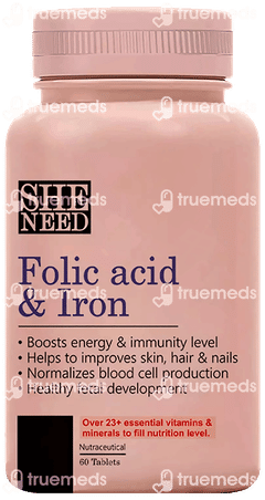 Sheneed Folic Acid & Iron Tablet 60 Sheneed Folic Acid & Iron Tablet 60