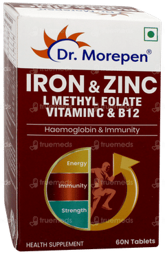 Dr Morepen Iron & Zinc Tablet 60