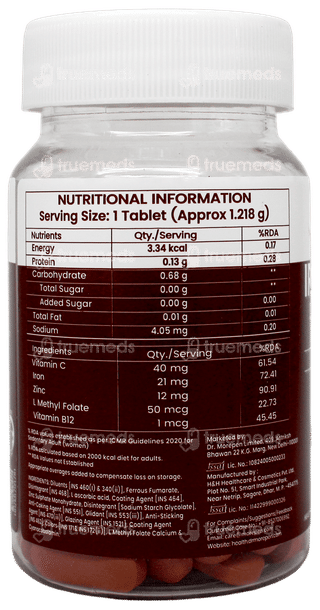 Dr Morepen Iron & Zinc Tablet 60