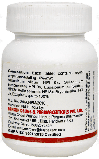 Baksons Flu Aid Tablet 75