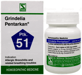 Dr Willmar Schwabe Grindelia Pentarkan Ptk 51 Tablet 20gm