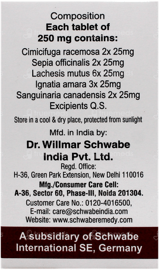 Dr Willmar Schwabe Klimaktolan Tablet 20gm