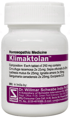 Dr Willmar Schwabe Klimaktolan Tablet 20gm