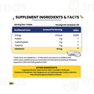 Himalayan Organics Melatonin 10 MG Vegetarian Tablet 120