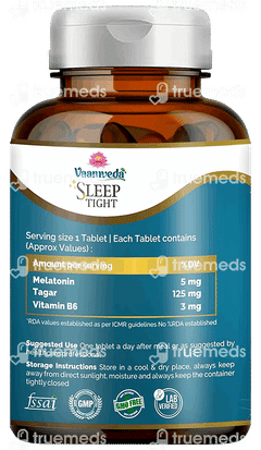 Vaamveda Melatonin 5 MG Sleeping Pill Tablets 60