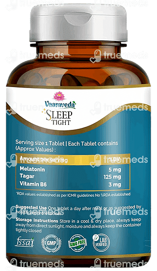 Vaamveda Melatonin 5 MG Sleeping Pill Tablets 60