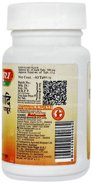Baidyanath Punarnawadi Mandoor Tablet 40