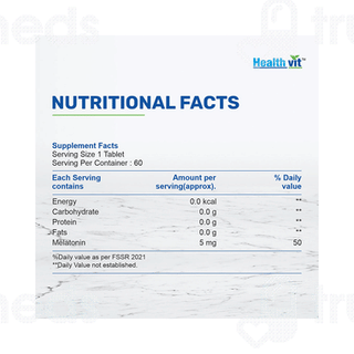 Healthvit Melatonin 5 MG Tablet 60