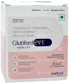 Glutiford Evt Orange Flavour Without Sugar Effervescent Tablet 15