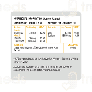 Hk Vitals Calcium Magnesium Zinc Tablet 90