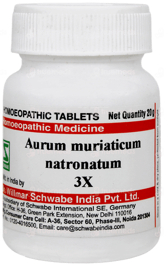 Dr Willmar Schwabe Aurum Muriaticum Natronatum 3x Tablet 20gm