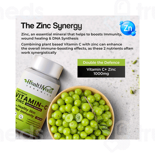 Health Veda Organics Vitamin C And Zinc Tablet 120