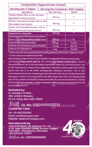 Dr Morepen Memory Booster Tablet 60