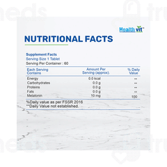 Healthvit Melatonin 10 MG Tablet 60