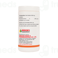 Bakson Phytolacca Berry Tablet 200