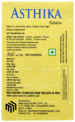 Asthika Tablet 15