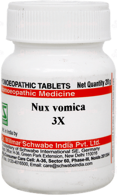 Dr Willmar Schwabe Nux Vomica 3x Tablet 20gm Dr Willmar Schwabe Nux Vomica 3x Tablet 20gm