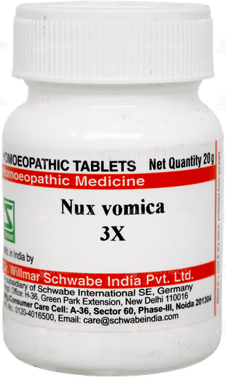 Dr Willmar Schwabe Nux Vomica 3X Tablet 20Gm
